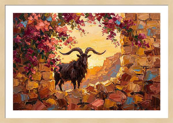 Argali In Blooming Landscape