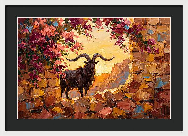 Argali In Blooming Landscape