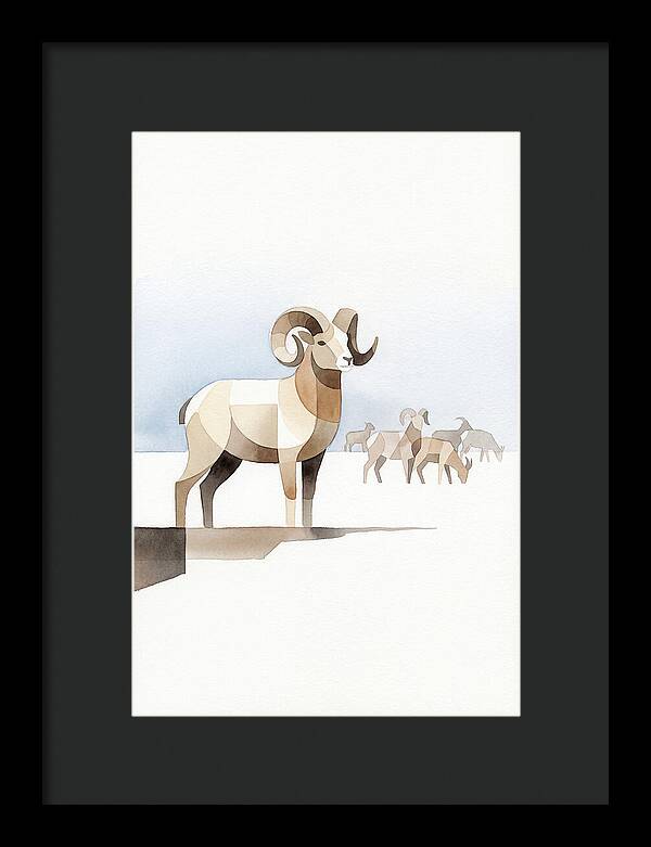 Argali In Minimalist Style