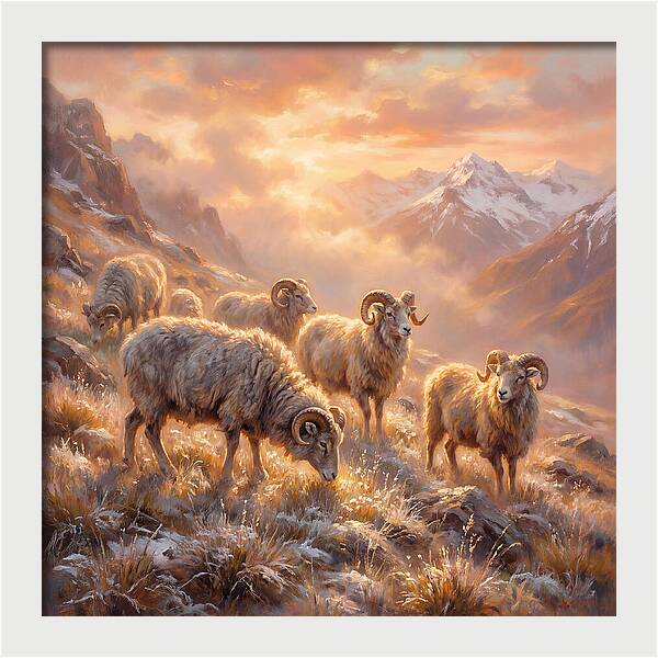 Argali In The Dawn