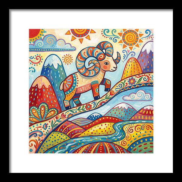 Argali In Vibrant Landscape
