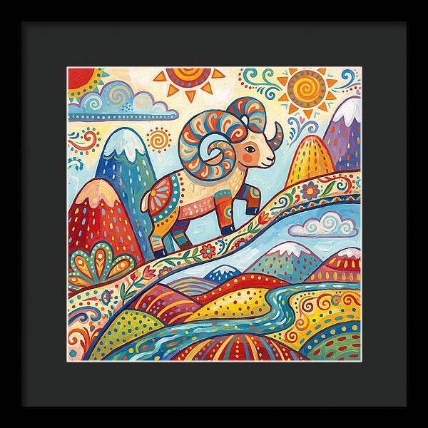 Argali In Vibrant Landscape