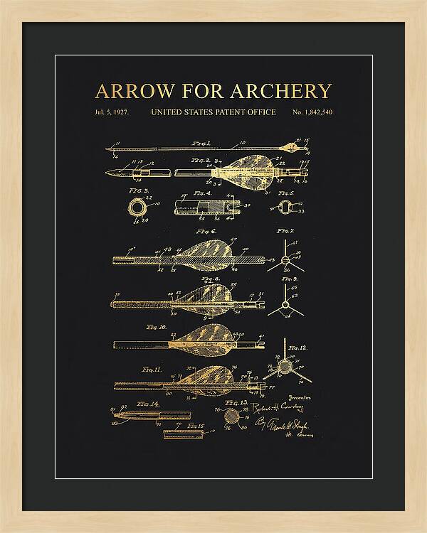 Arrow For Archery Gold Patent Us1842540a