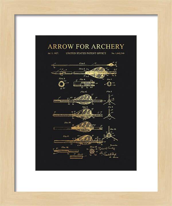 Arrow For Archery Gold Patent Us1842540a