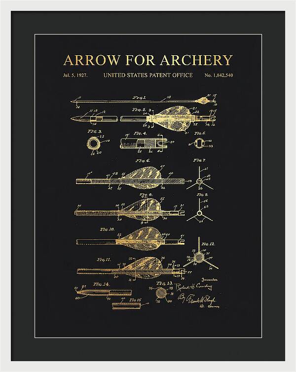 Arrow For Archery Gold Patent Us1842540a