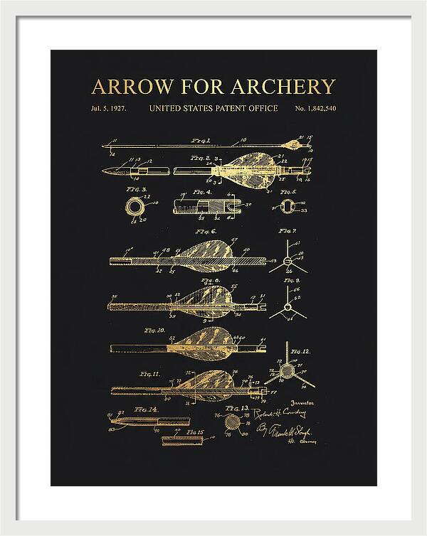 Arrow For Archery Gold Patent Us1842540a