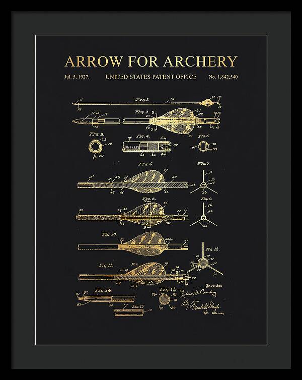 Arrow For Archery Gold Patent Us1842540a