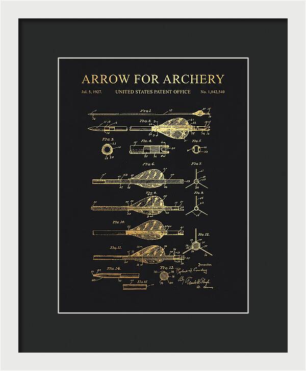 Arrow For Archery Gold Patent Us1842540a