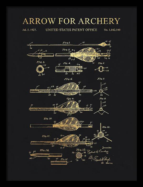 Arrow For Archery Gold Patent Us1842540a