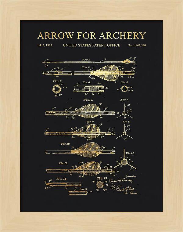 Arrow For Archery Gold Patent Us1842540a