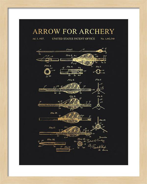 Arrow For Archery Gold Patent Us1842540a