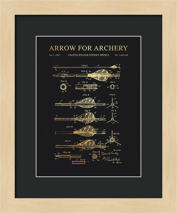 Arrow For Archery Gold Patent Us1842540a