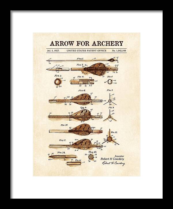 Arrow For Archery Watercolor Patent Us1842540a