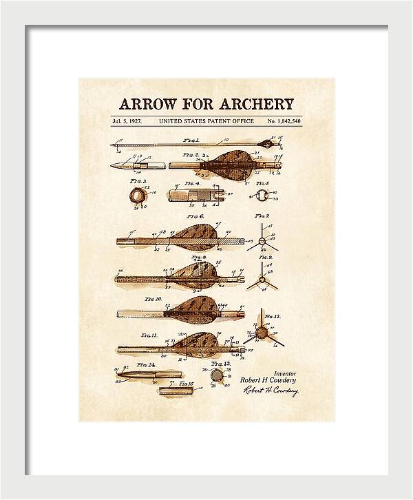 Arrow For Archery Watercolor Patent Us1842540a