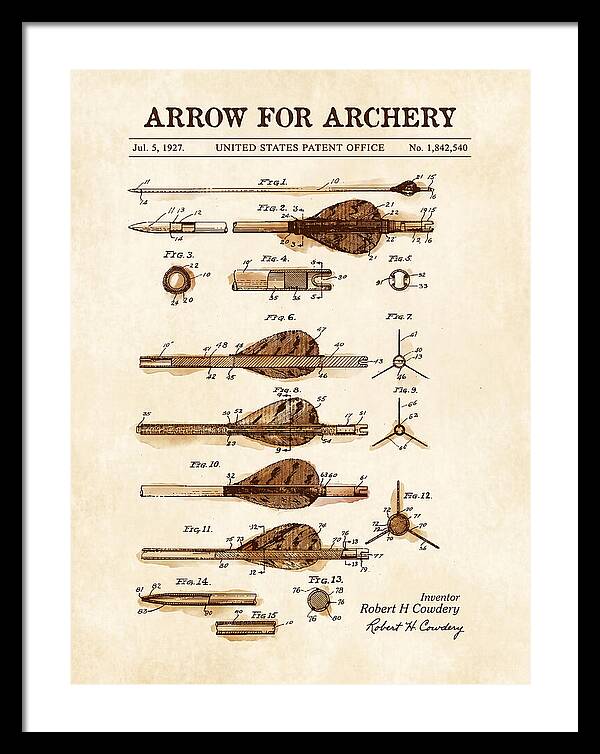 Arrow For Archery Watercolor Patent Us1842540a