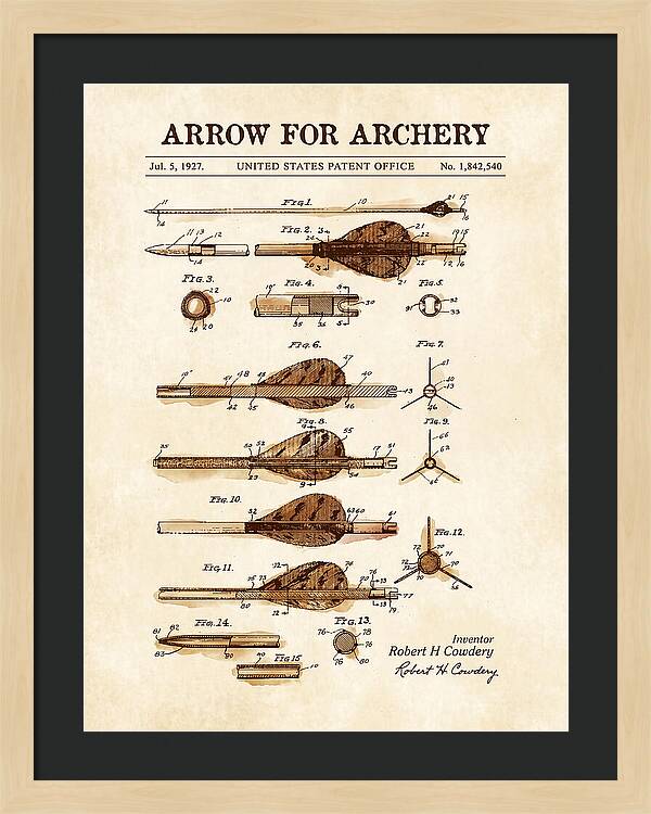 Arrow For Archery Watercolor Patent Us1842540a
