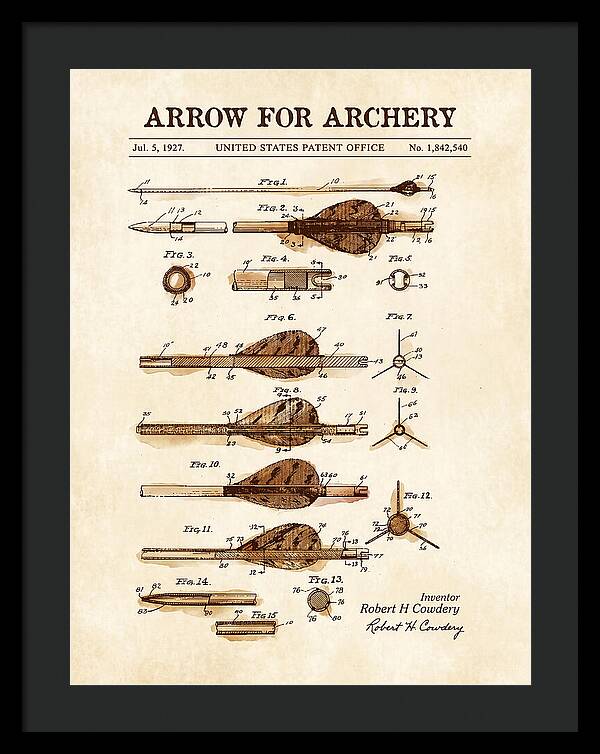 Arrow For Archery Watercolor Patent Us1842540a