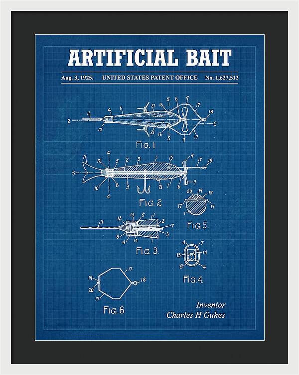 Artificial Bait Blueprint Patent Us1627512a