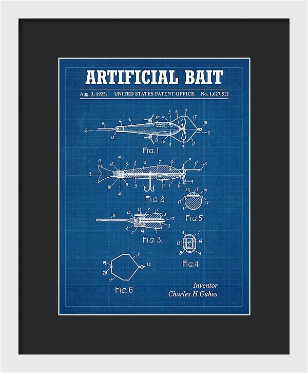 Artificial Bait Blueprint Patent Us1627512a