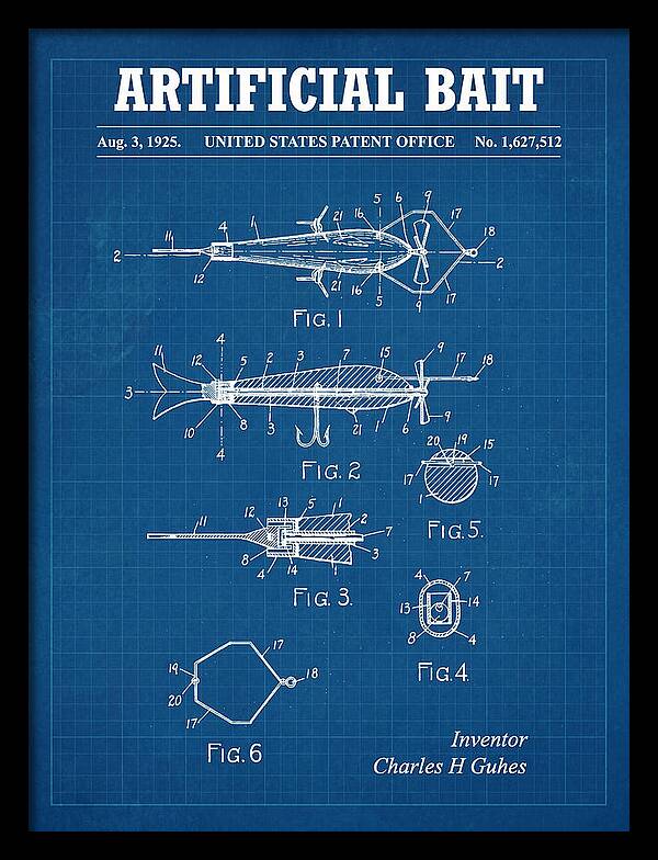 Artificial Bait Blueprint Patent Us1627512a
