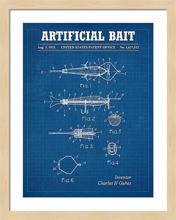 Artificial Bait Blueprint Patent Us1627512a
