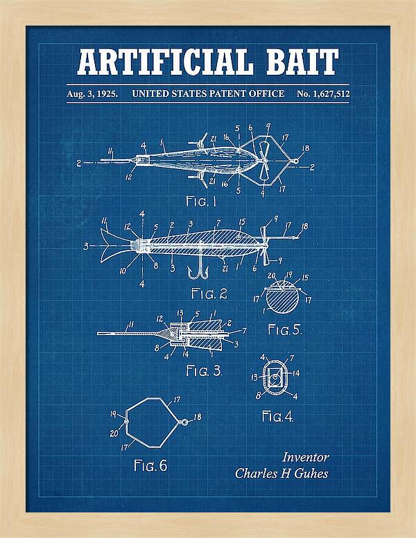Artificial Bait Blueprint Patent Us1627512a