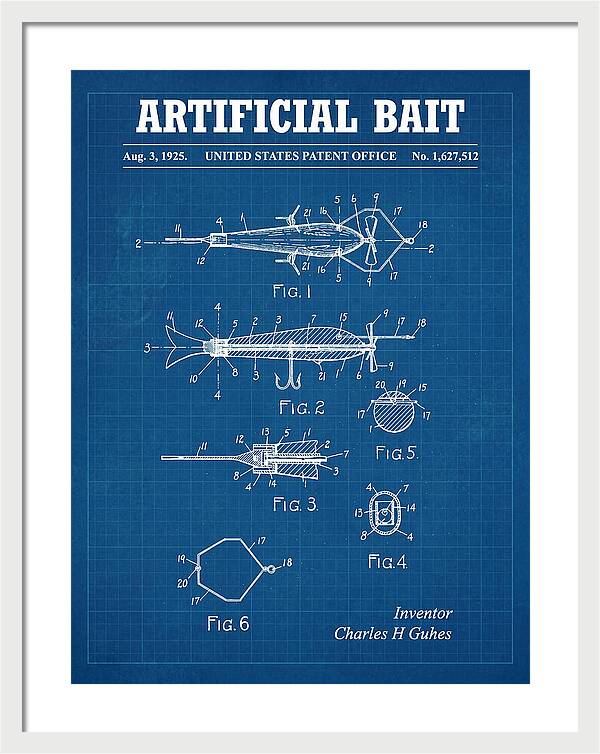 Artificial Bait Blueprint Patent Us1627512a
