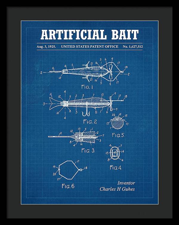 Artificial Bait Blueprint Patent Us1627512a