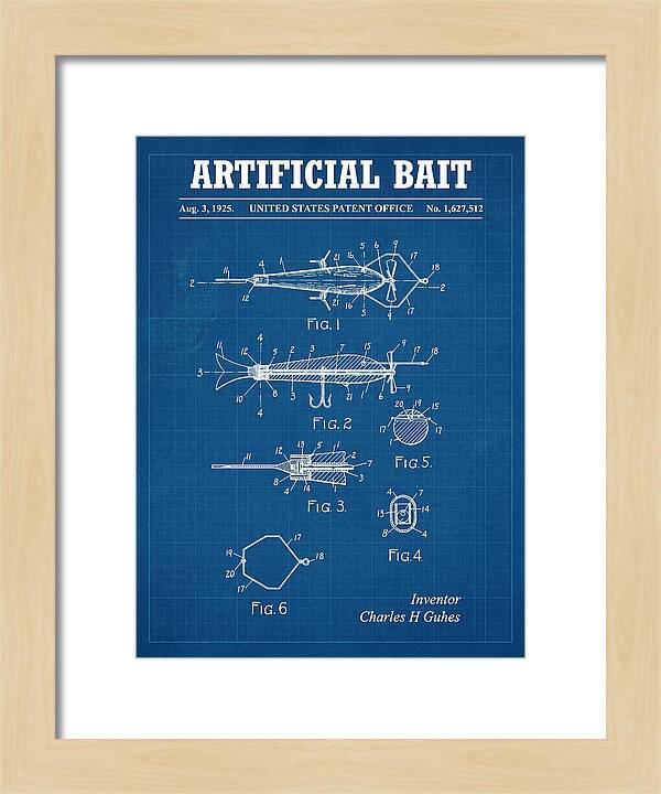 Artificial Bait Blueprint Patent Us1627512a