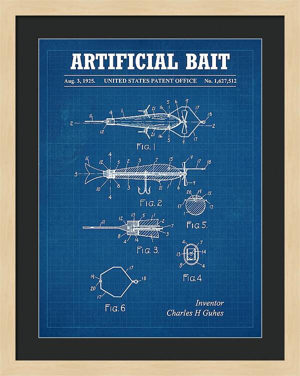 Artificial Bait Blueprint Patent Us1627512a
