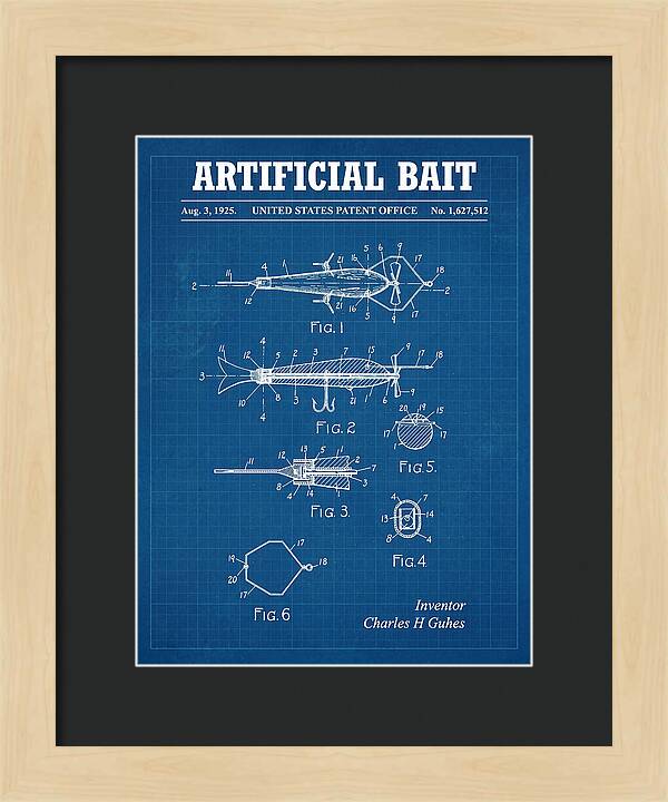 Artificial Bait Blueprint Patent Us1627512a