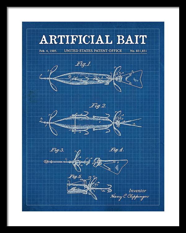 Artificial Bait Blueprint Patent Us831831a