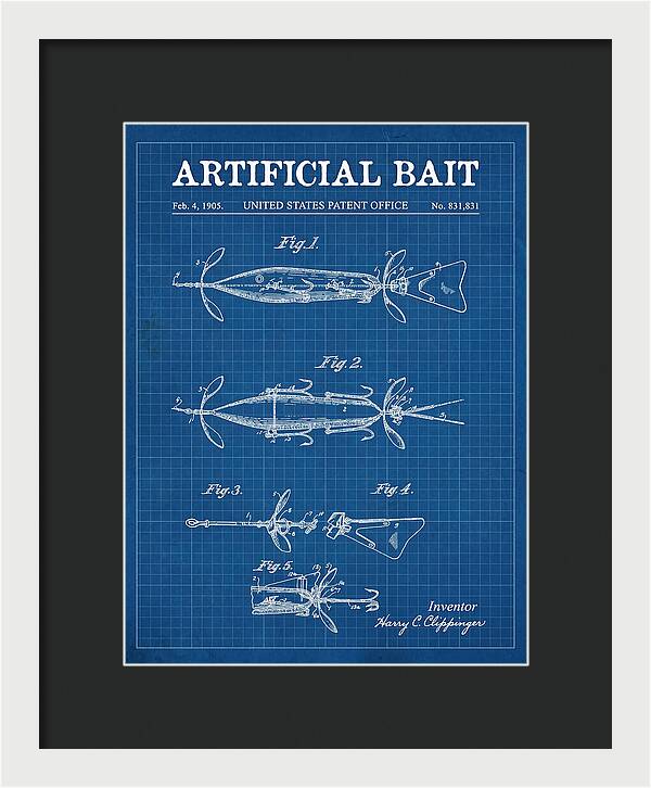 Artificial Bait Blueprint Patent Us831831a