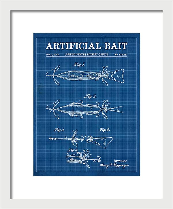 Artificial Bait Blueprint Patent Us831831a