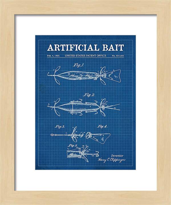 Artificial Bait Blueprint Patent Us831831a