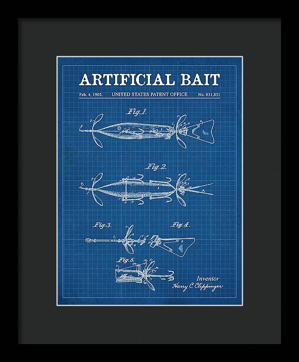 Artificial Bait Blueprint Patent Us831831a