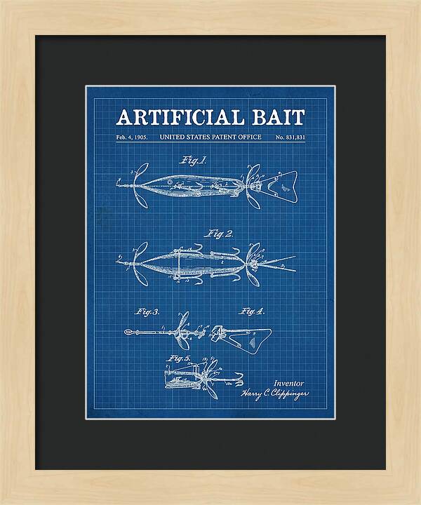 Artificial Bait Blueprint Patent Us831831a