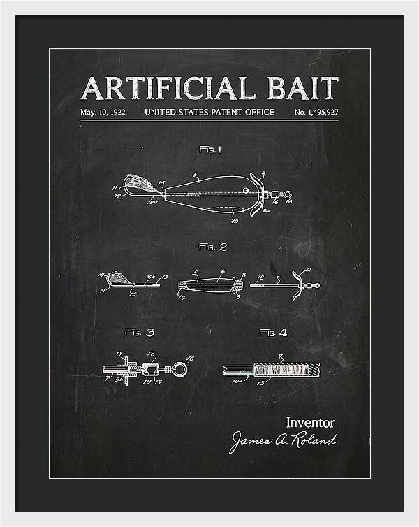 Artificial Bait Chalkboard Patent Us1495927a