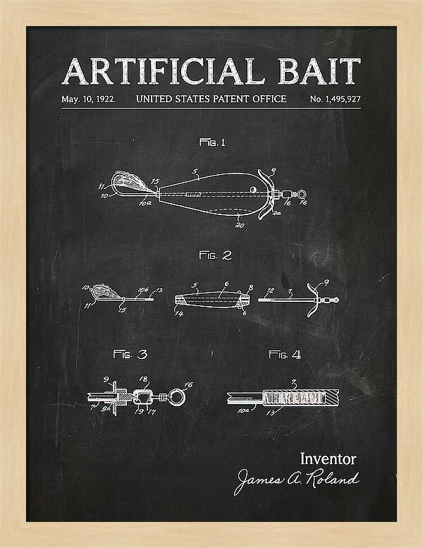 Artificial Bait Chalkboard Patent Us1495927a