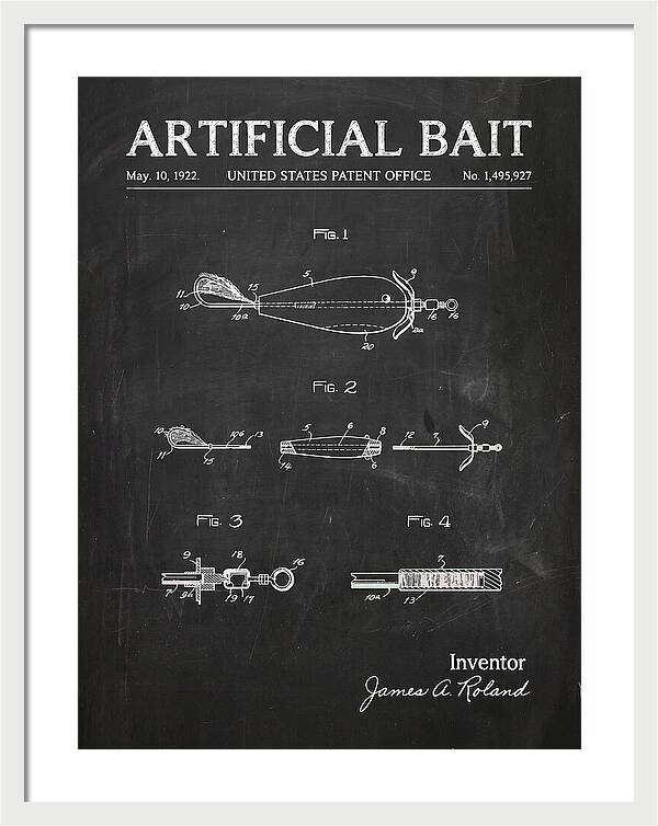 Artificial Bait Chalkboard Patent Us1495927a