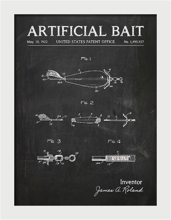 Artificial Bait Chalkboard Patent Us1495927a