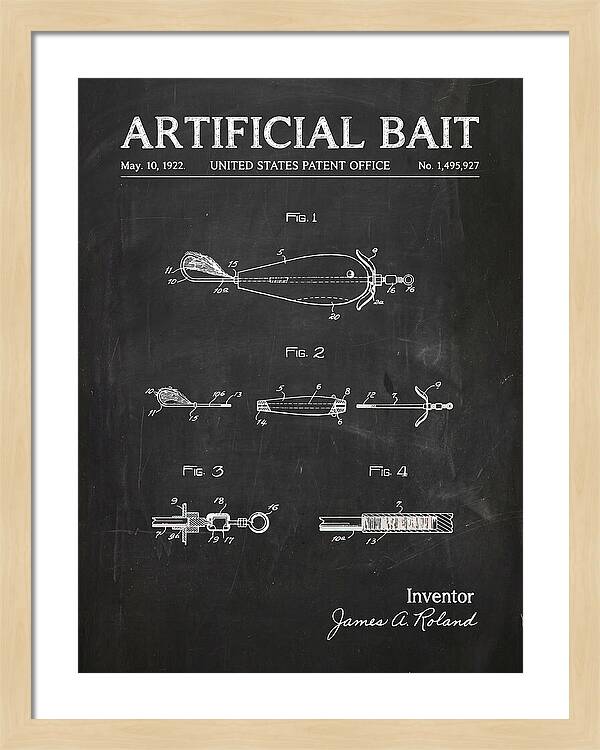 Artificial Bait Chalkboard Patent Us1495927a