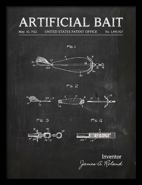 Artificial Bait Chalkboard Patent Us1495927a