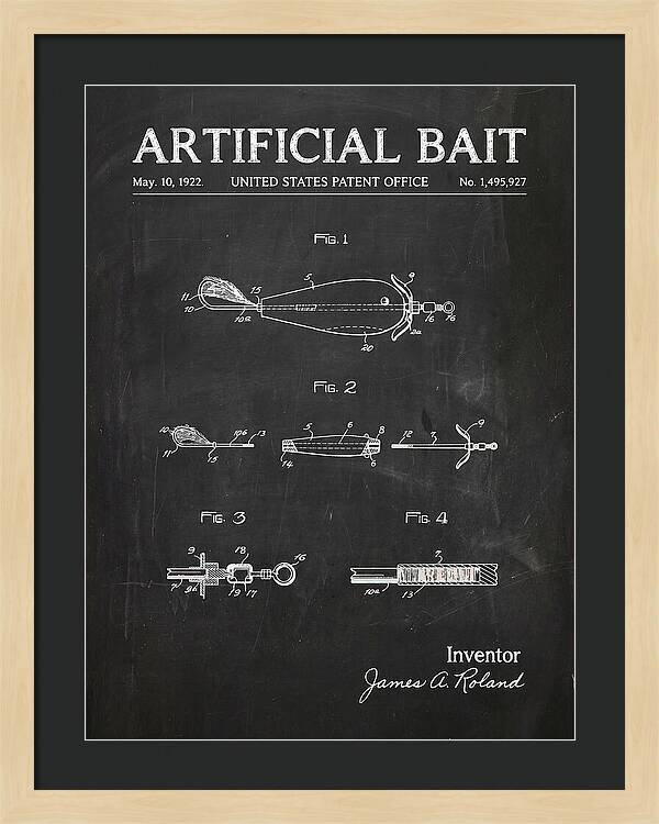 Artificial Bait Chalkboard Patent Us1495927a