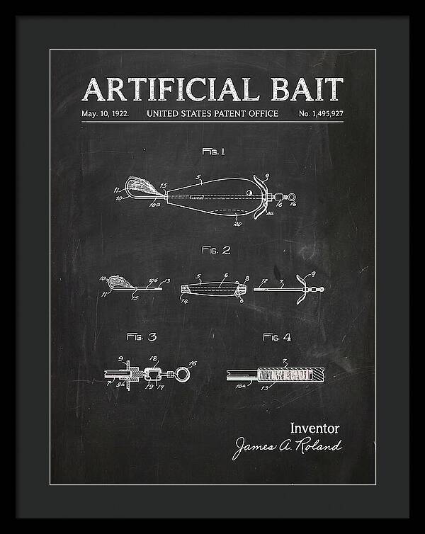 Artificial Bait Chalkboard Patent Us1495927a