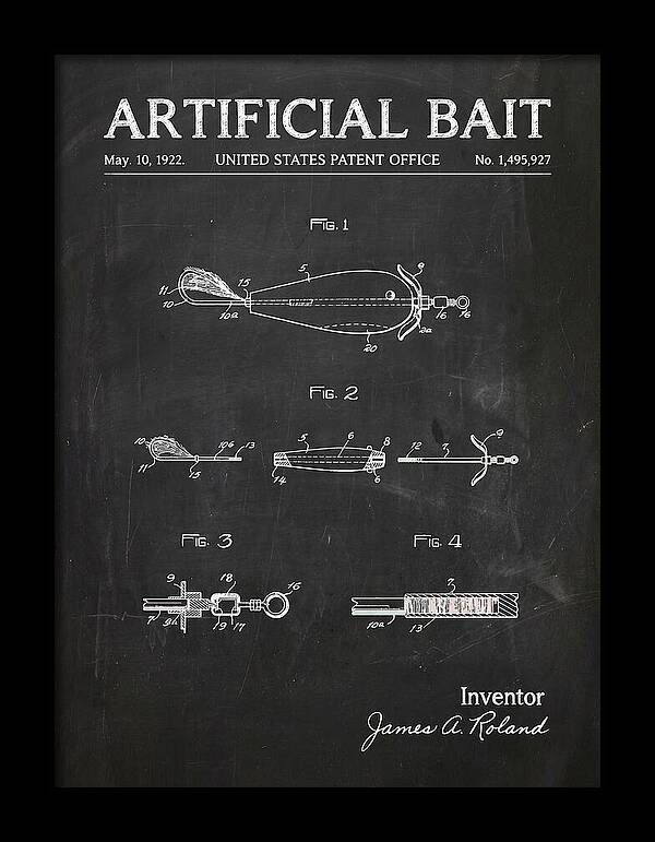 Artificial Bait Chalkboard Patent Us1495927a