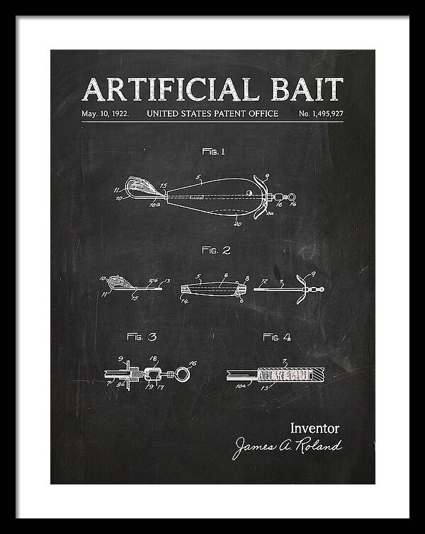 Artificial Bait Chalkboard Patent Us1495927a