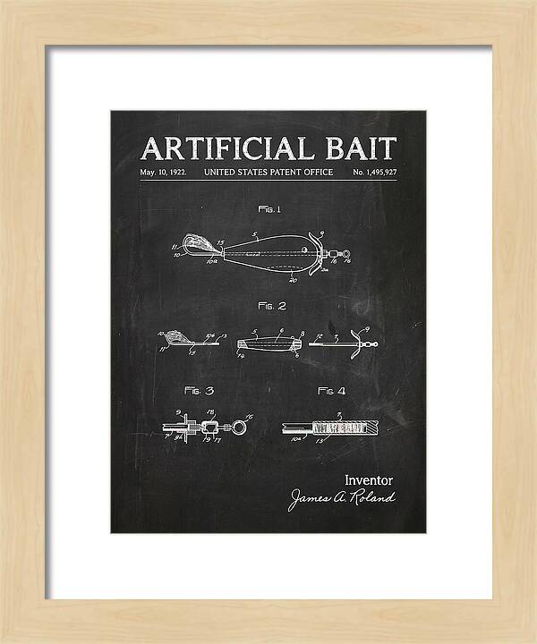 Artificial Bait Chalkboard Patent Us1495927a