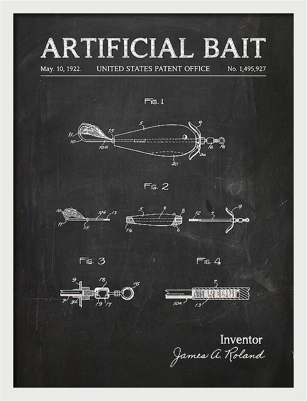 Artificial Bait Chalkboard Patent Us1495927a