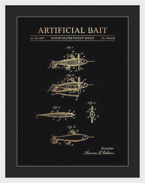Artificial Bait Gold Patent Us586620a